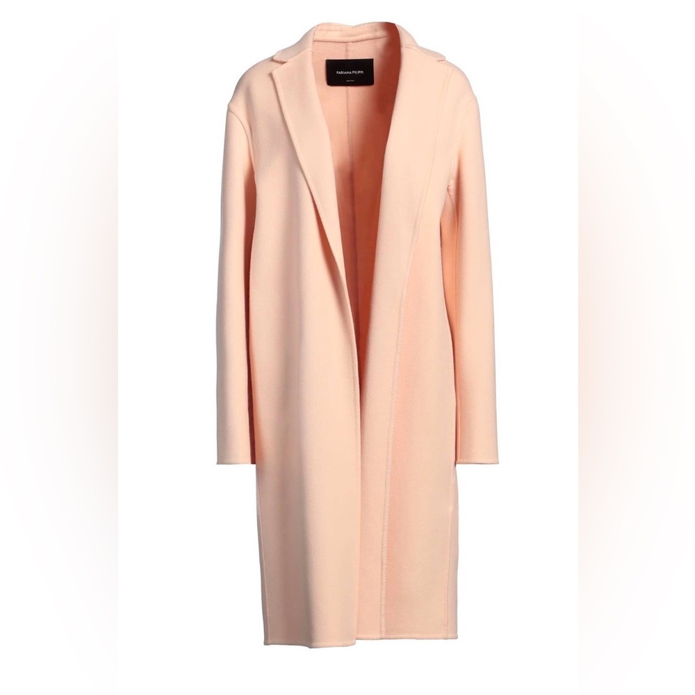 Fabiana Filippi Coat, Color Blush, Size 4, 95% Virgin Wool 5% Cashmere.